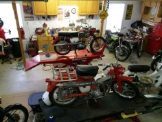 Motorcycle Dream Garage My work shop area, featuring 2 motorcycle lifts.