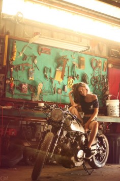 Motorcycle Girl 057 Jackie by Garrett Meyers