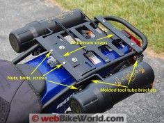 Motorcycle Tool Tubes on Luggage Rack