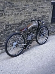 Motorized Bicycle With Vintage Patina