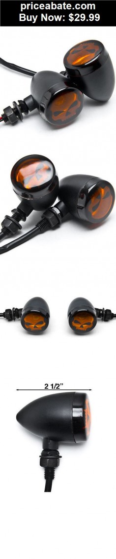 Motors-Parts-And-Accessories: Skull Motorcycle Turn Signals For Harley Davidson XL Sportster 1200 Custom - BUY IT NOW ONLY $