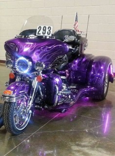 My purple passion. Harley Davidson custom trike.