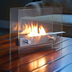 Neat gift idea!! The Tabletop Fireplace - Hammacher Schlemmer
