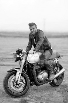 Not only does this image reveal footballing legend David Beckham wearing Belstaff riding gear as part of his role in a new movie called Outlaws but it also shows for the first time the all-new
