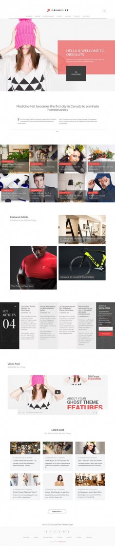 Obsolute is a creative, clean & modern multi page and multipurpose #ghost #blog #theme made for magazine, news stands, and personal blogs. Download Now!