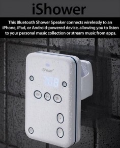 Omg this is what I ALWAYS wanted!!!!!!.... I radio in the shower, that way I can have the liberty to change it whenever
