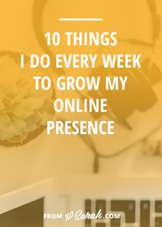One of the best things I've learned as a blogger and online biz owner is to not do all the things all week long without any plan. To not jump from task to task, checking off items as they pop-up. To be aware of what helps to grow my blog, boost my subscribers, engage my audience, and ultimately bring in customers and clients vs what is taking away from my core goals. So today I wanted to share the 10 most important things I do every week to grow my online presence . . .