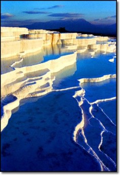 Pammukale Turkey - natural calcium cliffs and baths. One of the most amazing places in the world.