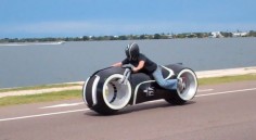 Parker Brothers Choppers has released video of a fully-electric version of its Lightcycle chopper.