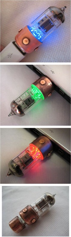 Pentode Radio Tube USB Drive. Love this and we have the blue one