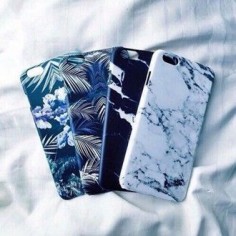 phone cover marble ocean palms iphone cover cover iphone 5s iphone 6 plus etc white marble black white dark blue floral leaves cute cover idk