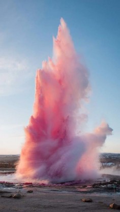 Pink Geyser, Iceland