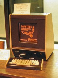 Plasma display - Plasma displays were first used in PLATO computer terminals. This PLATO V model illustrates the display's monochromatic orange glow as seen in 1981.