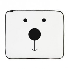 Polar Bear Face 17" laptop sleeve
