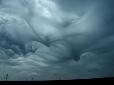Pre-tornado storm clouds Joplin, MO on May 22, 2011. F5 tornado hit later.