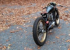 Pretty much a bicycle with a big motor on it. RocketGarage Cafe Racer: BSA 441 Board Tracker