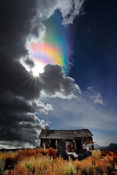 'rainbow in the clouds'