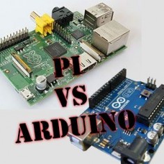 Raspberry Pi vs Arduino. The Arduino is in fact a micro-controller; not a mini-computer. Although the Arduino can be programmed with small C-like applications, it cannot run a full scale “operating system” and certainly won’t be replacing your media center anytime soon. The Raspberry Pi on the other hand, is a computer. Adding the Arduino to the Raspberry Pi is a bit like adding a bicycle to an automobile.