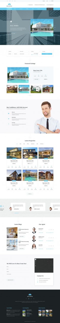 REAL ESTATA is a Real Estate #PSD Theme for agents, #realestate, rent companies. #website #template