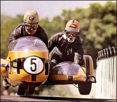 Real Roads. Vintage BMW and sidecar at IOM TT