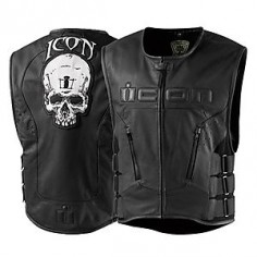 Regulator Skull Leather Motorcycle Vest