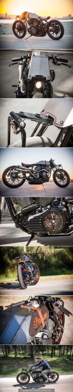 Roland Sands' Indian Chieftain-powered boardtracker custom motorcycle. Click to read the full story
