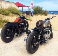 scrambler081: CAFE RACER On the beach #motorcycles #caferacer #motos |