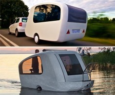 Sealander Amphibious Camping Trailer!  Shut up!  Now this is cool!