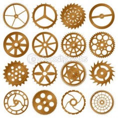 Set of vector design elements - watch gears