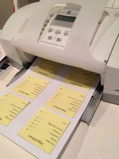 Setting up and printing mini Post-it rubrics