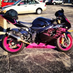 Sexy pink motorcycle