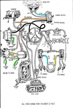 Simple Wiring Diagram  Honda CB550