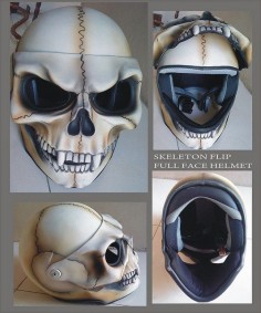Skeleton Full Face Motorcycle Helmet.