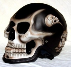 Skull motorcycle helmet