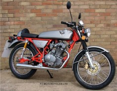 Skyteam Ace 125 with air shocks, chrome sports exhaust re-jet and engine tidy by F2 Motorcycles Ltd. Find out more 