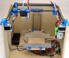 SmartrapCore is a low-cost, open-source 3D printer inside a wooden box. #Atmel #3DPrinting #RepRap #OpenSource #3DPrinter #Arduino