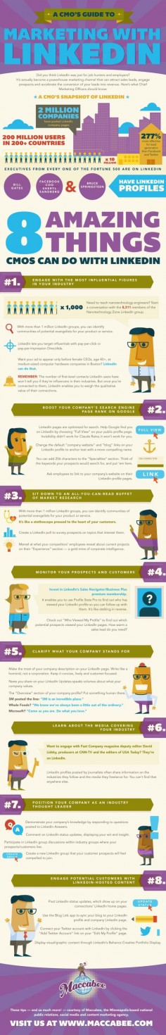 SOCIAL MEDIA - "8 Great Tips for Marketing Your Business with #LinkedIn | Propel Marketing #socialmedia".