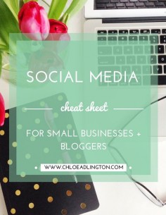 Social Media Cheat Sheet for Small Businesses and Bloggers — CHLOE ADLINGTON