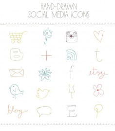 Social Media Icons. $, via Etsy.