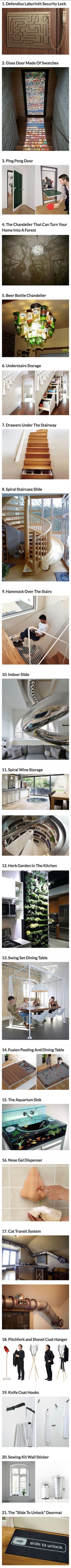 Some of these ideas would be AMAZING fun depending on my future home style. Especially the shovel and pitchfork!!:
