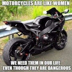 Sportbikes are like women meme