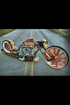 Steampunk bobber  Its a thing of  Love it