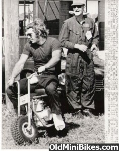 Steve McQueen on a minibike 1970