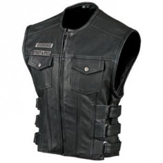 STREET & STEEL - Anarchy Leather Motorcycle Vest - Leather - Motorcycle Vests - Biker - CycleGear - Cycle Gear