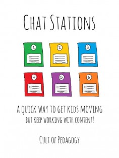 Students sitting around too much? This post shows you how to use Chat Stations, an easy way to get kids more engaged while still working with content. Video tutorial included.