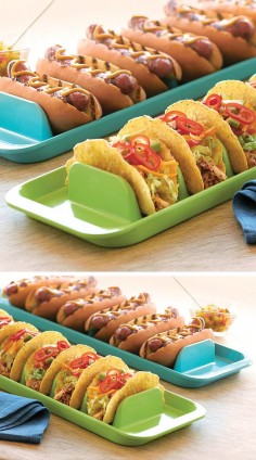 Stuffit Platter // assemble and serve tacos, hot-dogs, sandwich wraps etc. without them tipping or rolling over - clever! #product_design