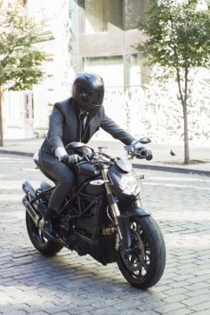 Suit and a Ducati - absolutely Italian!