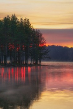 "Sunrise"  by Galia Veleva via 500px.  On Golyam Beglik Lake in Bulgaria.