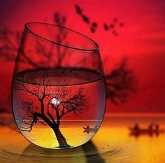 -Sunset in a glass (so pretty!)