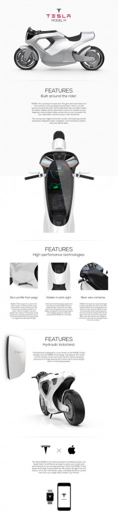 Tesla Model M - Concept Design Motorcycle